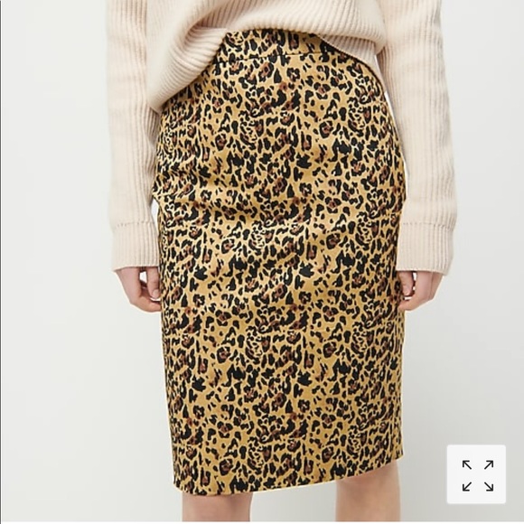 J.Crew Leopard Print Pencil Skirt - Picture 2 of 7